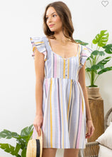 Load image into Gallery viewer, Rainbow Striped Dress
