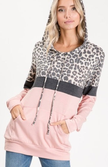 Pink & Leopard Pullover