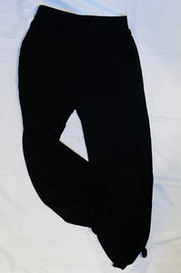 Black Slit Leg Pants