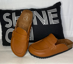 Cognac Oxford Mules