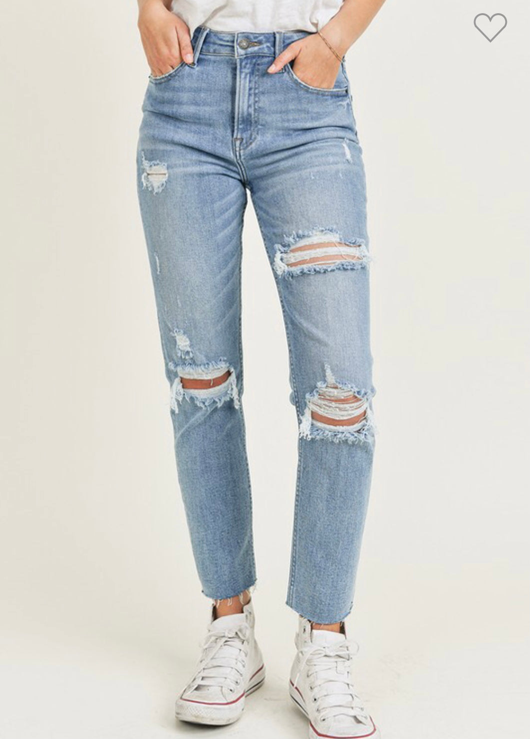 Raw Hem Jeans