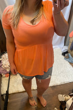 Load image into Gallery viewer, Coral Babydoll Top
