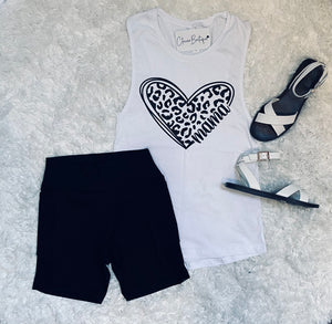 Leopard Mama Heart Tank