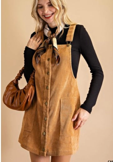 Camel Overall Dress