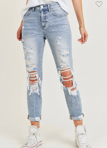 Light Wash Distressed Jeans