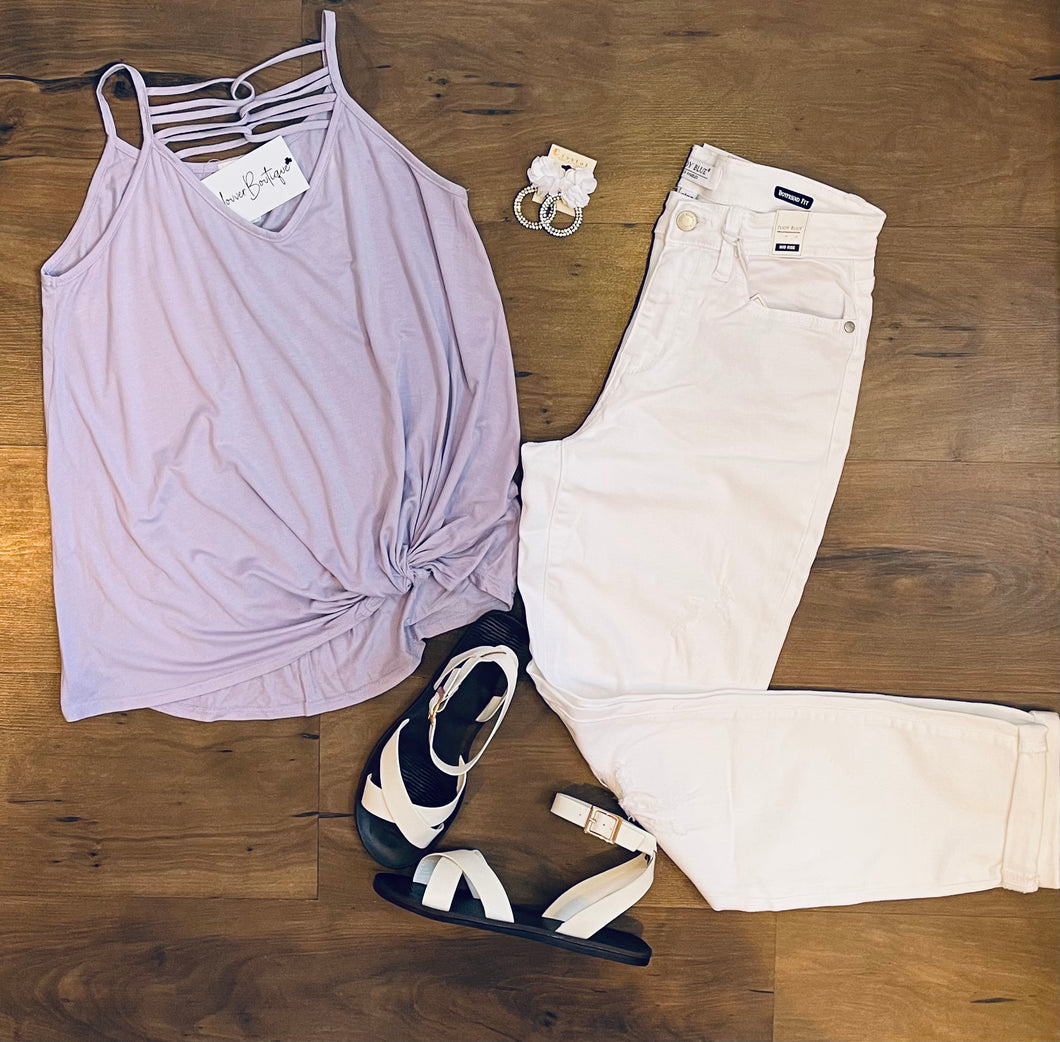 Lilac Criss Cross Tank